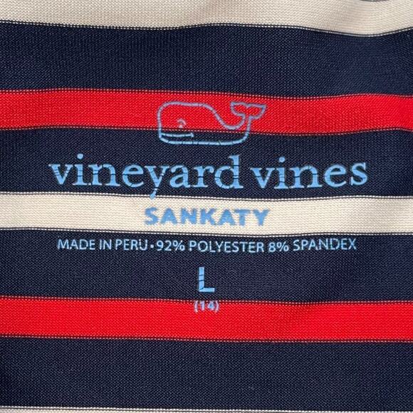 Vineyard Vines Girl's Sankaty Red, White, Blue Stripe Tank/Sleeveless Dress, 14 - Picture 6 of 9
